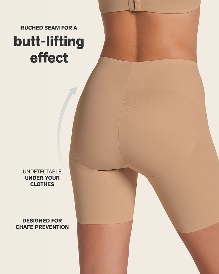 Leonisa Midrise Anti Chafing Butt Lifter Shaper Short