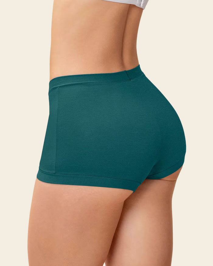 Leonisa Simply Comfortable 3-Pack Stretch Cotton Boyshort Panties