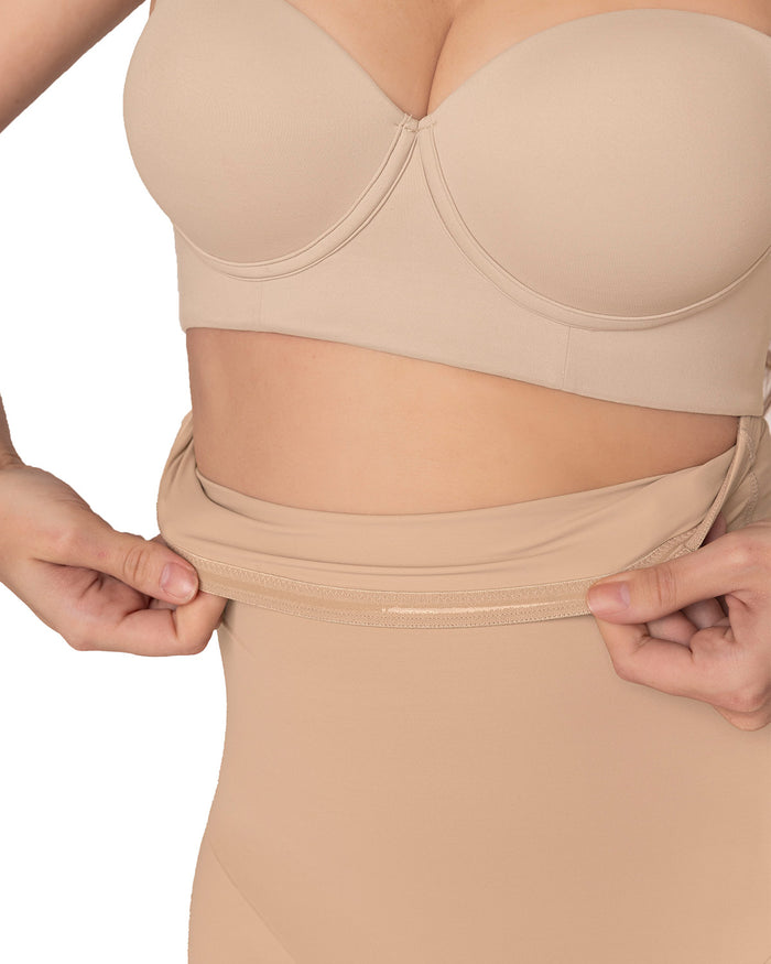 Leonisa Strapless Sculpting Step-in Body Shaper With Short Bottom
