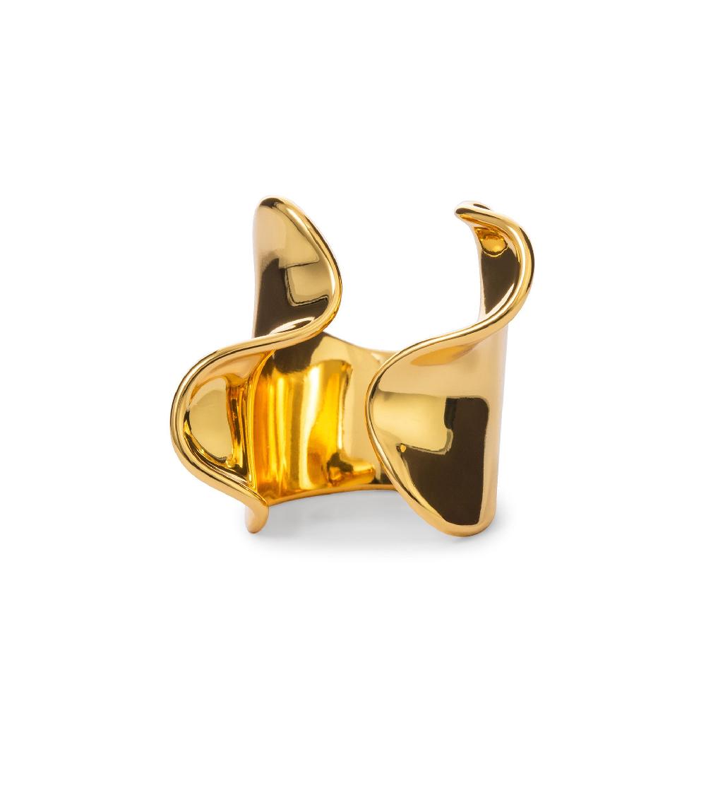 les basiles BAGUE COROLLE En laiton plaqué or 18 carats