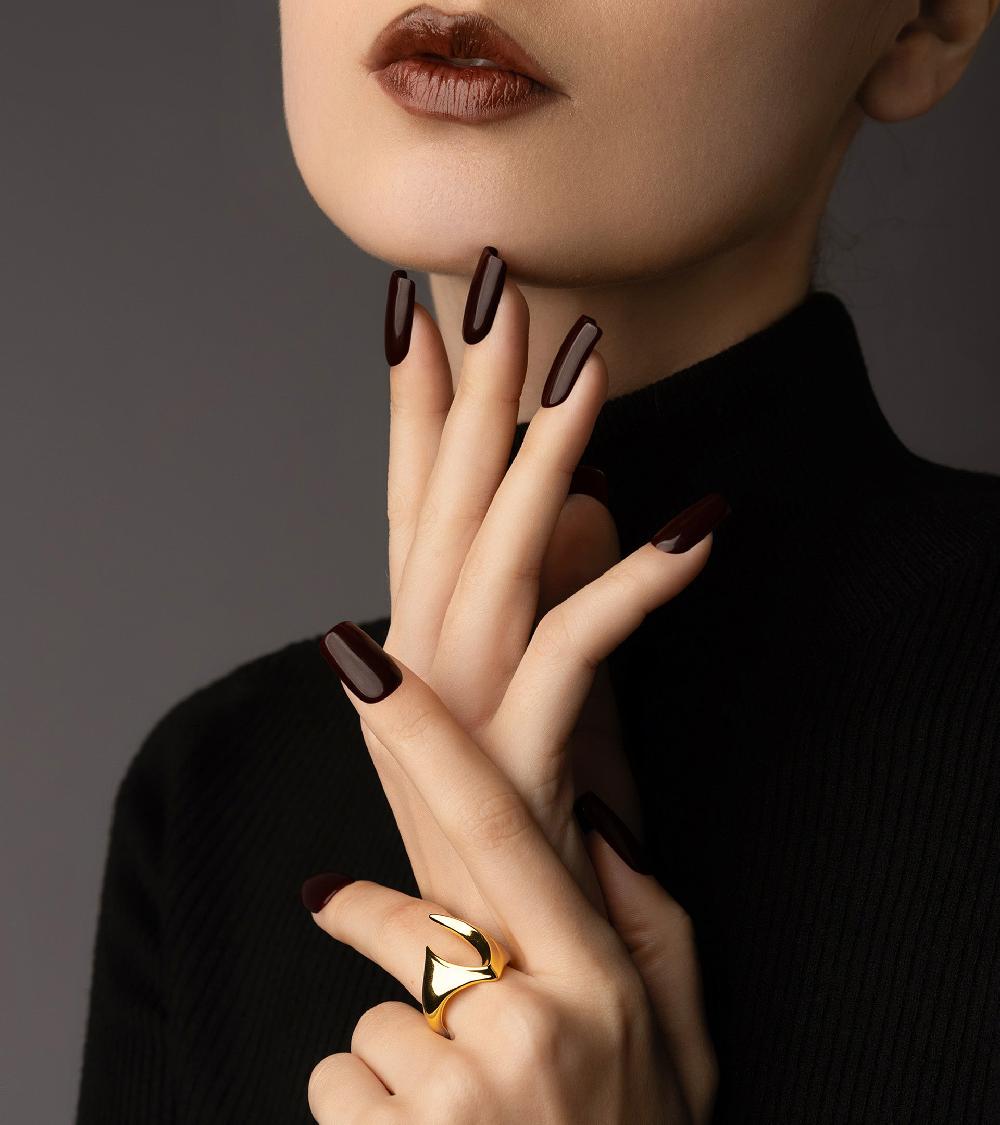 Les Basiles BAGUE LEONIE En Acier 316L Plaqué Or 18 Carats