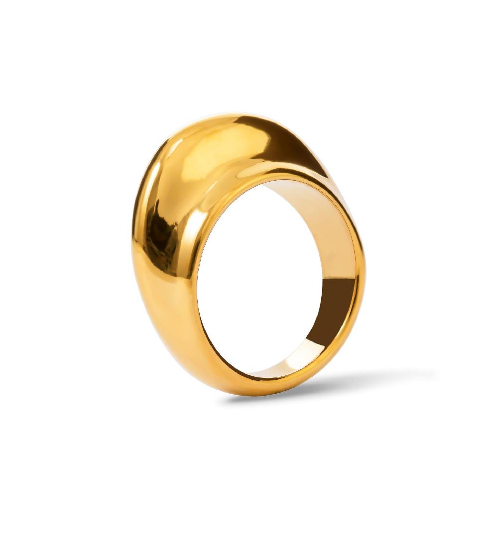 les basiles BAGUE NINA En acier 316L plaqué or 18 carats