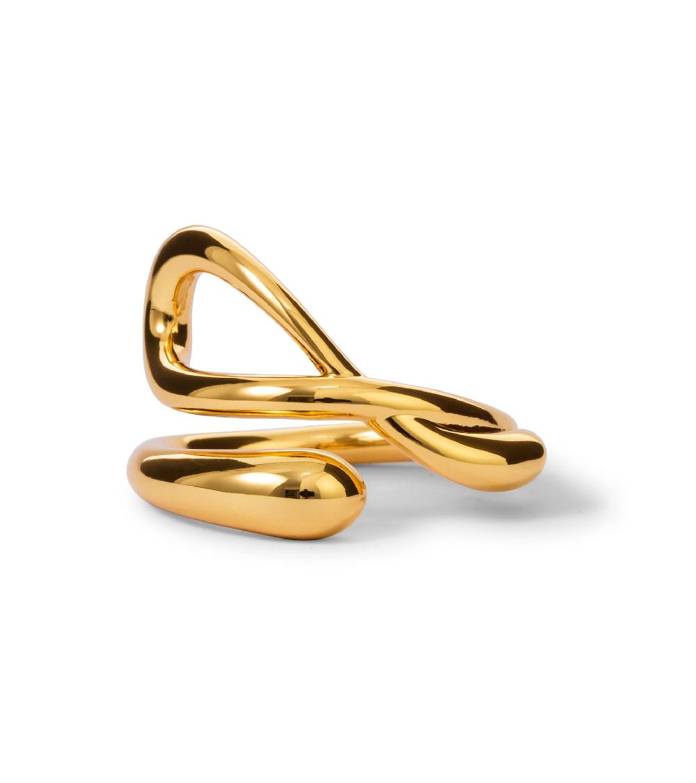 Les Basiles BAGUE TERESIA En Laiton Plaqué Or 18 Carats