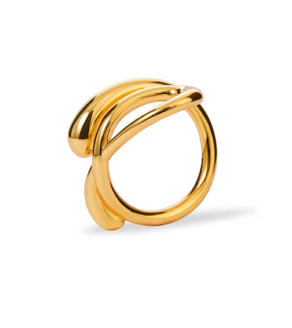 les basiles BAGUE TERESIA En laiton plaqué or 18 carats