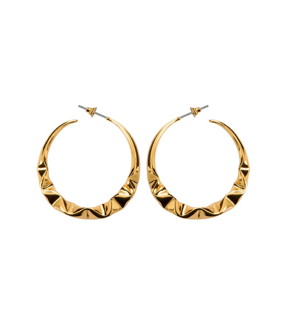 les basiles BOUCLES D'OREILLES AMIA En laiton plaqué or 18 carats