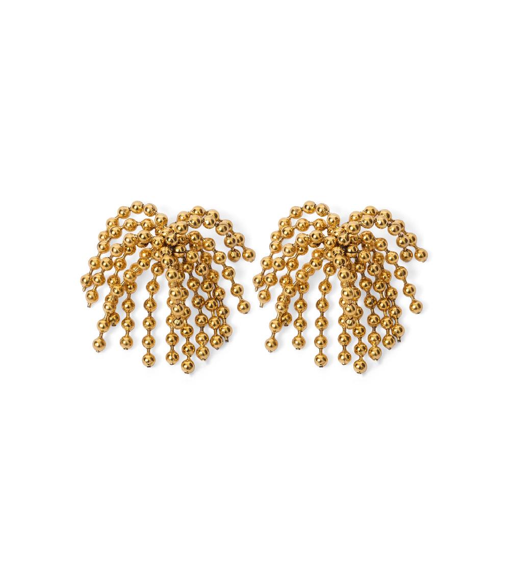 les basiles BOUCLES D'OREILLES CLAUDIA En acier 316L plaqué or 18 carats
