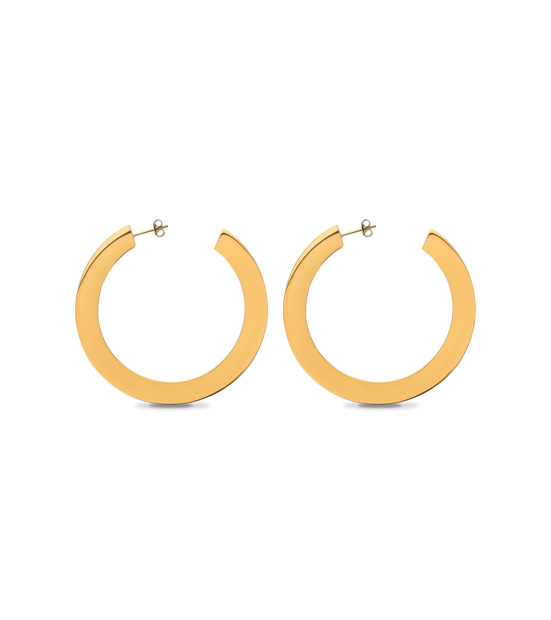 les basiles BOUCLES D'OREILLES EUGENIA Acier 316 L plaqué or 18 carats