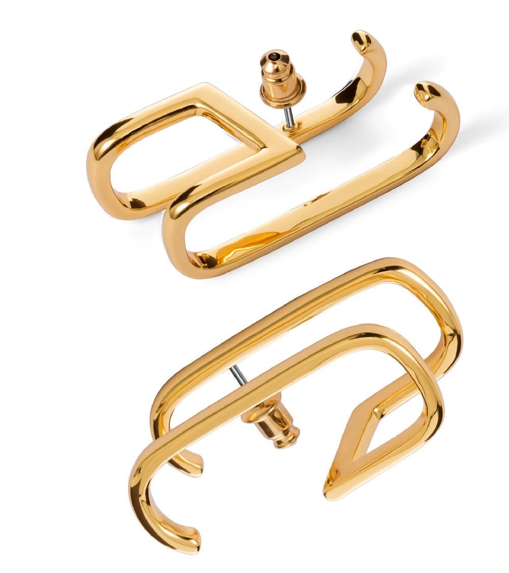 Les Basiles BOUCLES D'OREILLES HELENA En Laiton Plaqué Or 18 Carats