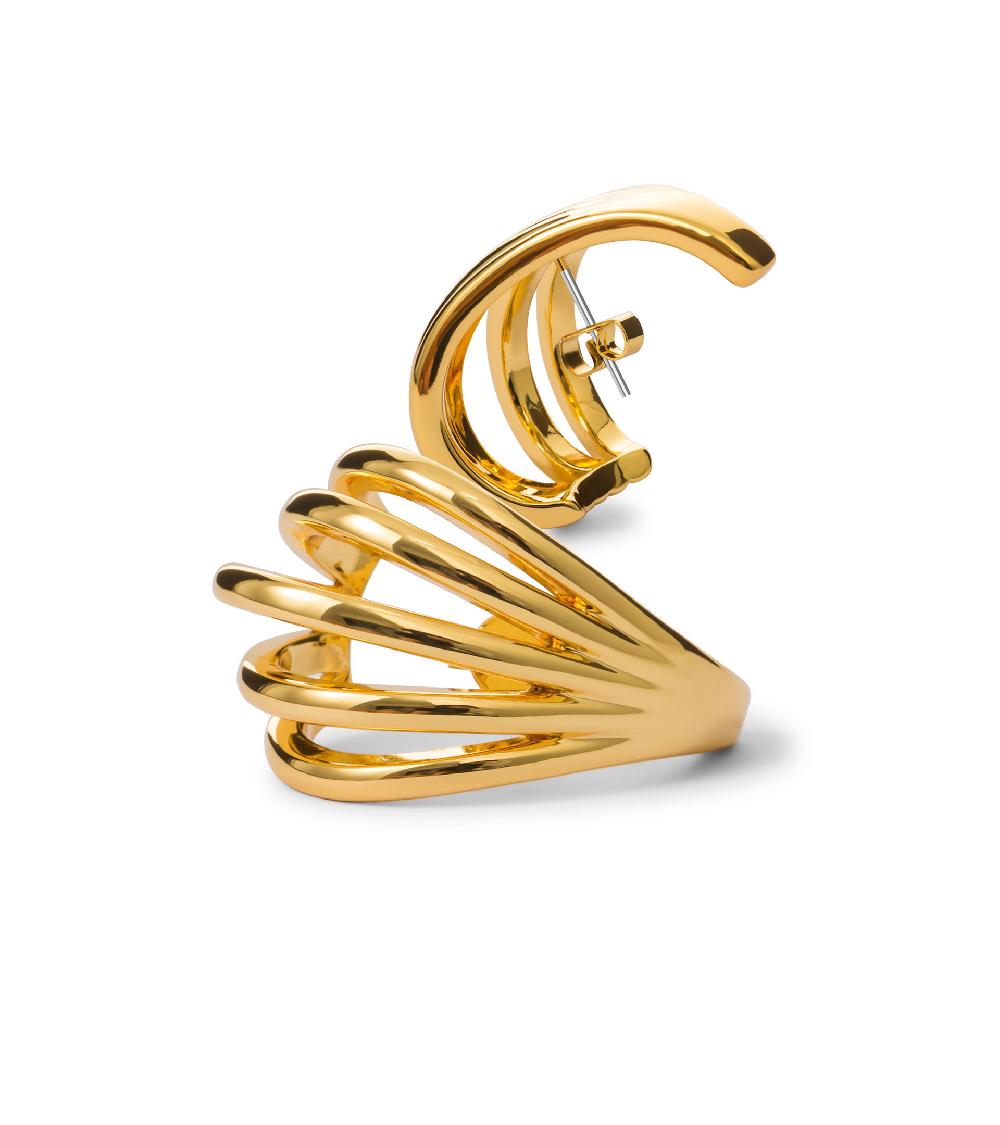 les basiles BOUCLES D'OREILLES MANUELA En laiton plaqué or 18 carats