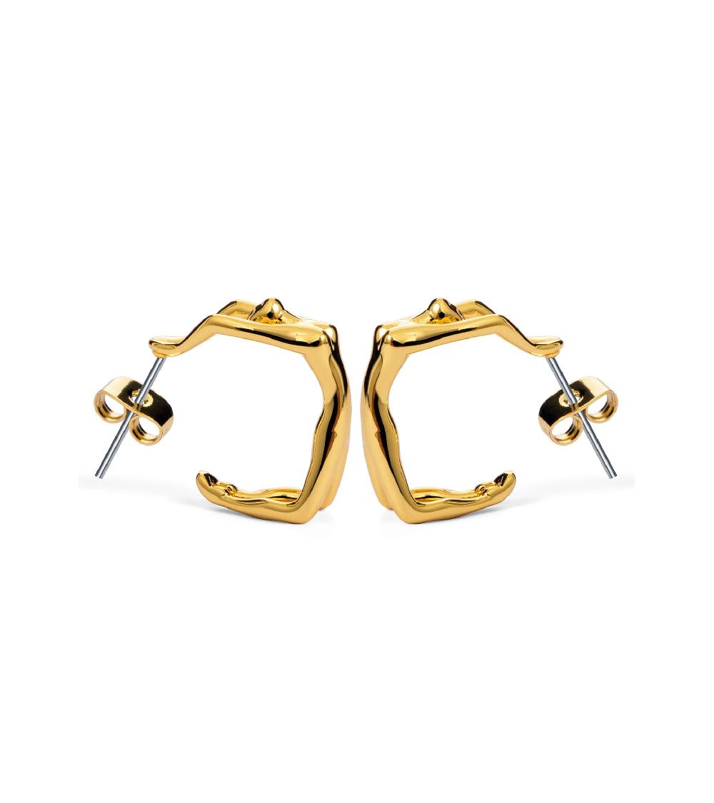 les basiles BOUCLES D'OREILLES VANINA En laiton plaqué or 18 carats