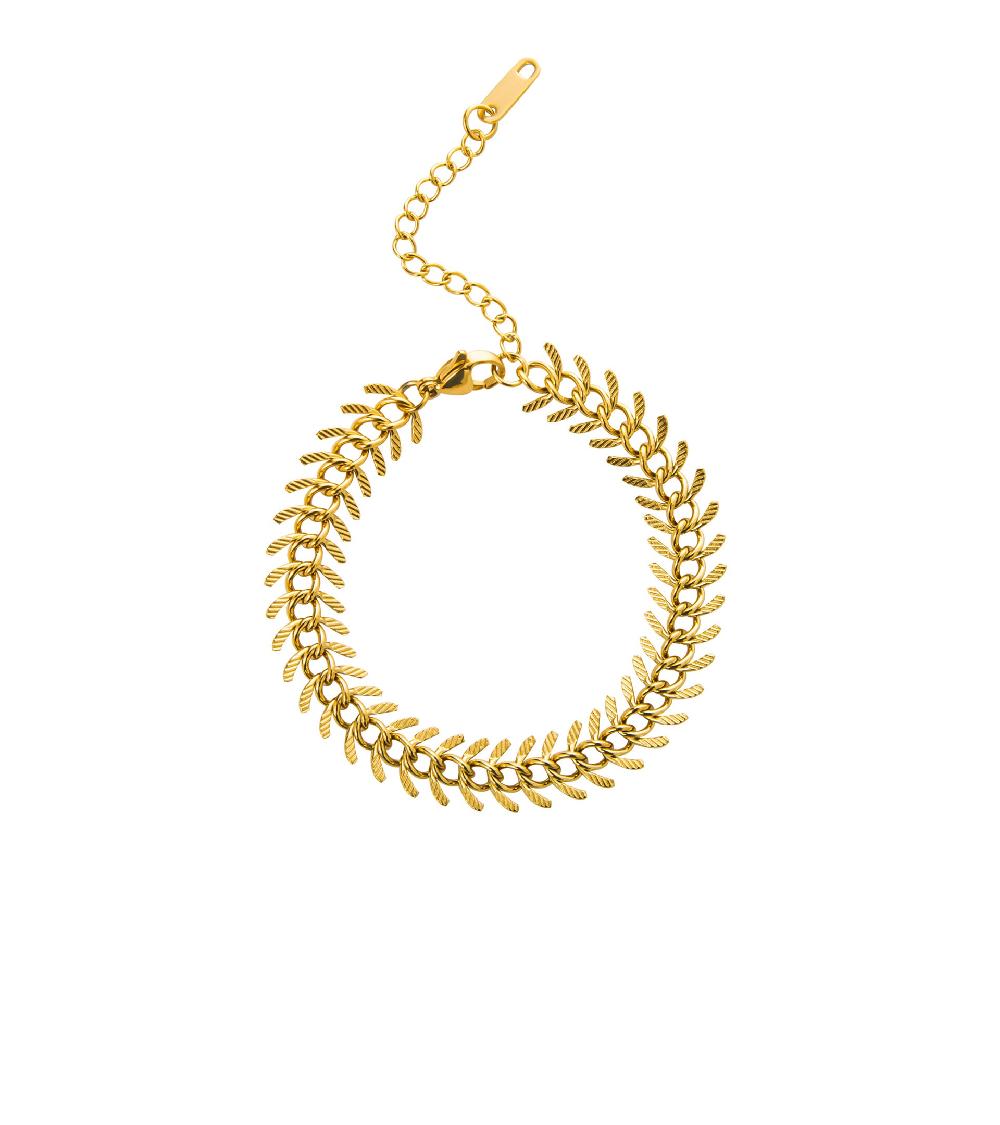 les basiles BRACELET AGRIPPINE Acier 316 L plaqué or 18 carats