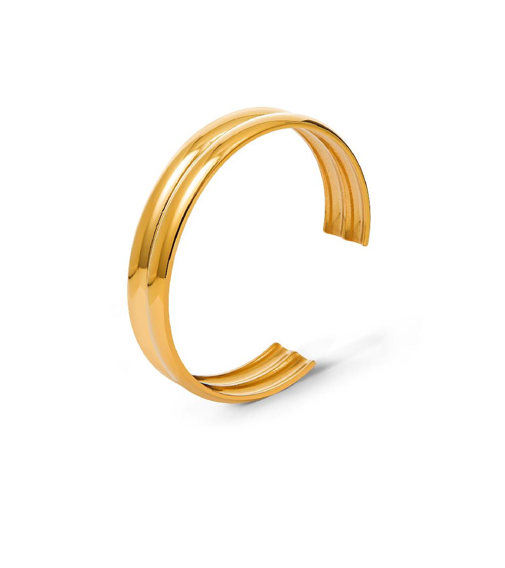 les basiles BRACELET AMALIA En acier 316L plaqué or 18 carats