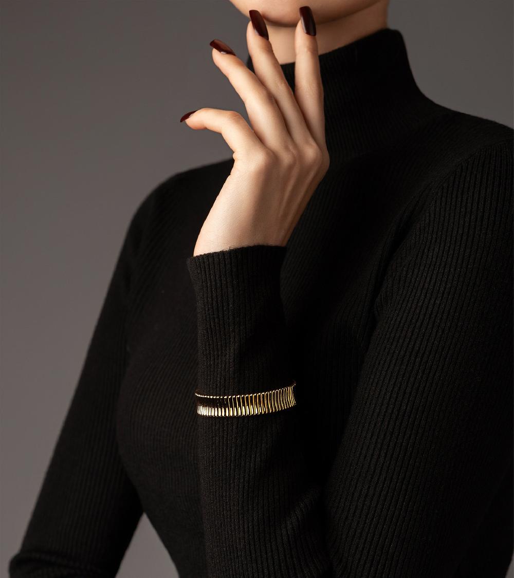 Les Basiles BRACELET CHRISTIA En Laiton Plaqué Or 18 Carats