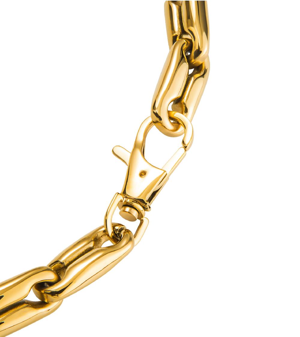 Les Basiles BRACELET DIVIA Acier 316 L Plaqué Or 18 Carats