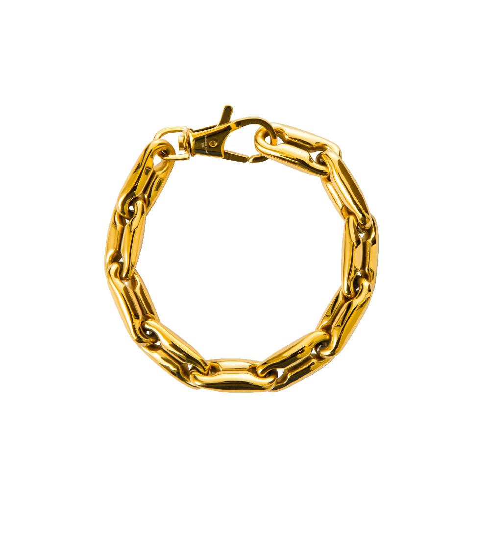 les basiles BRACELET DIVIA Acier 316 L plaqué or 18 carats