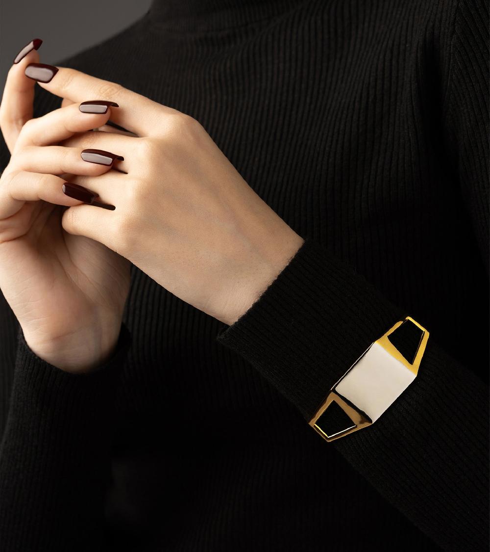 Les Basiles BRACELET ELECTRA En Laiton Plaqué Or 18 Carats