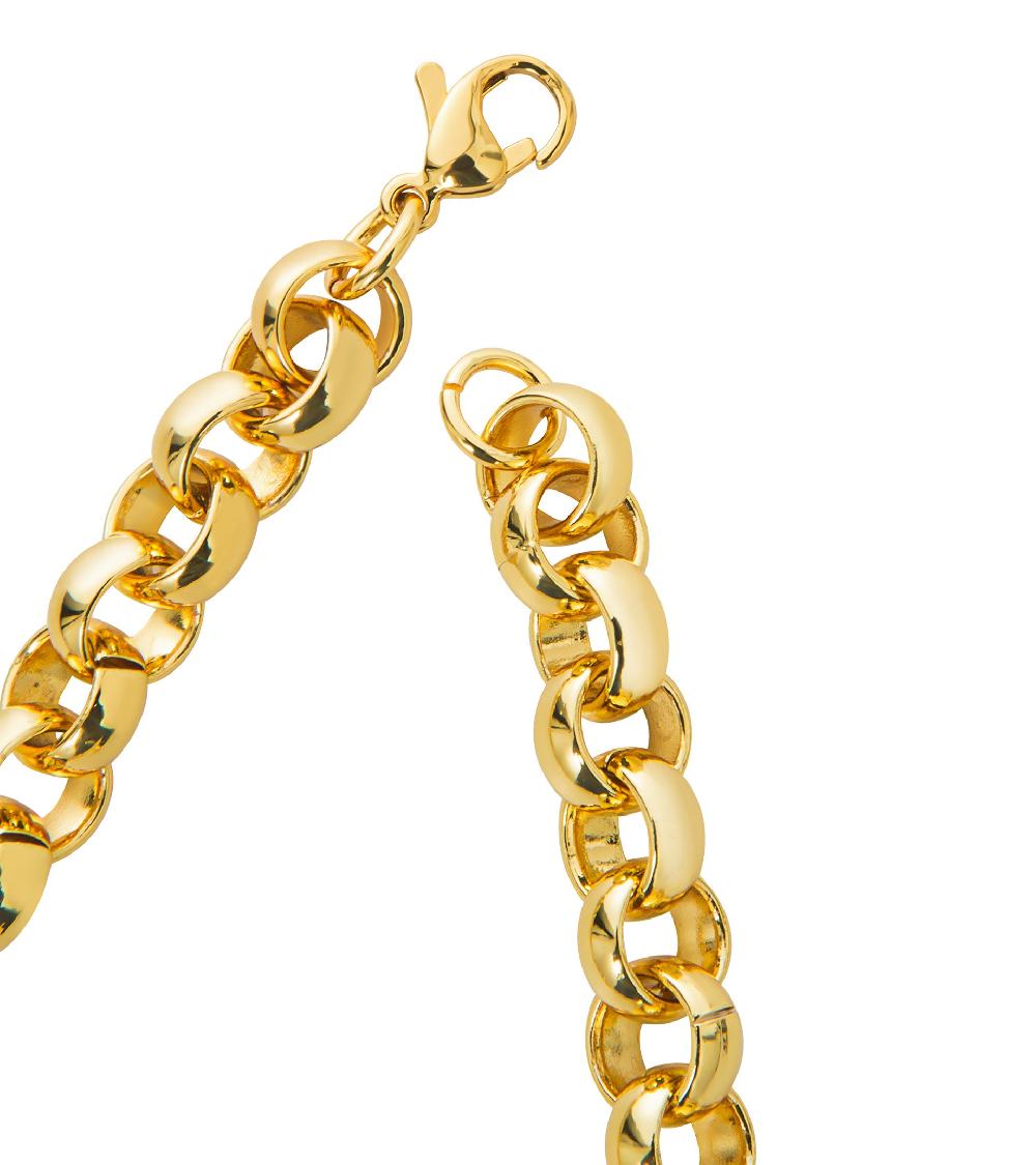 Les Basiles BRACELET GAIA En Acier 316L Plaqué Or 18 Carats