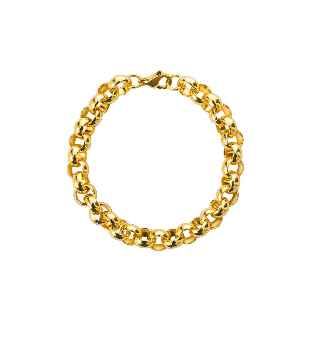 les basiles BRACELET GAIA En acier 316L plaqué or 18 carats