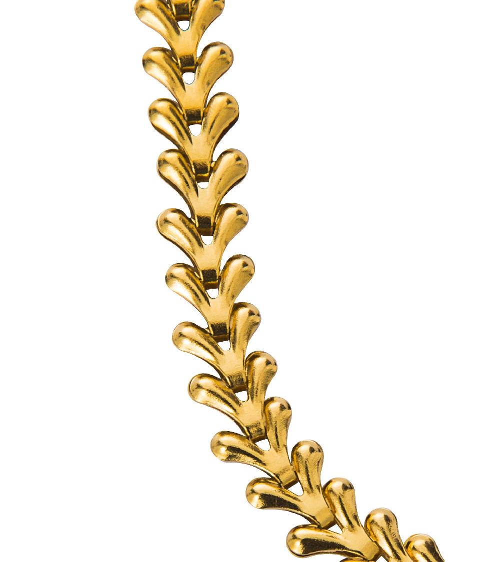 Les Basiles BRACELET GEOVANNA En Acier 316L Plaqué Or 18 Carats