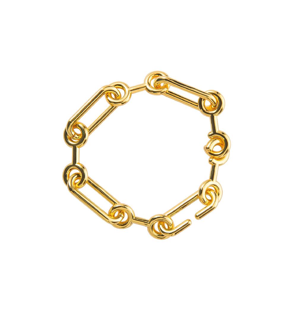 les basiles BRACELET INTERLOPE En laiton plaqué or 18 carats
