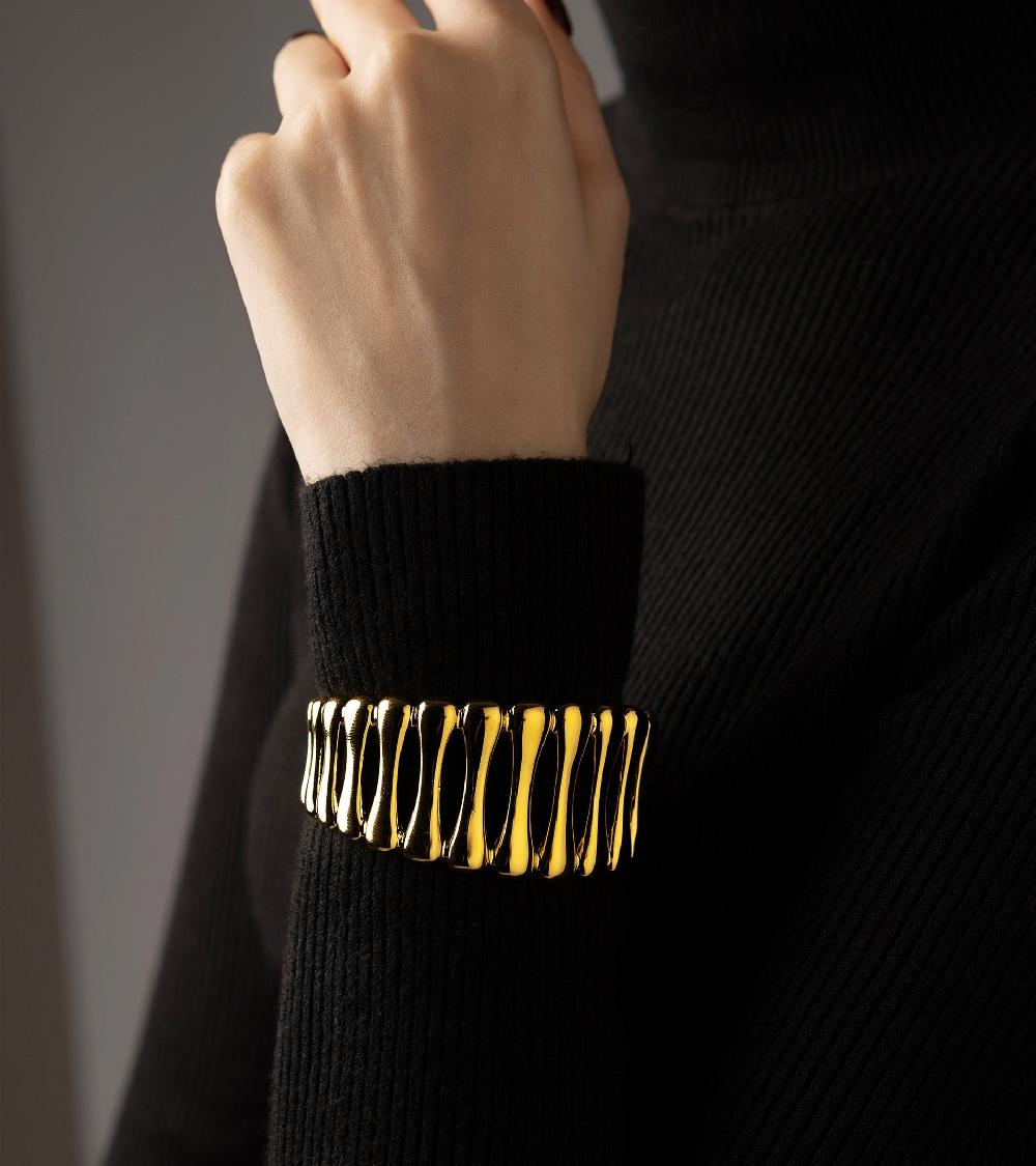 Les Basiles BRACELET LUCRECIA En Laiton Plaqué Or 18 Carats