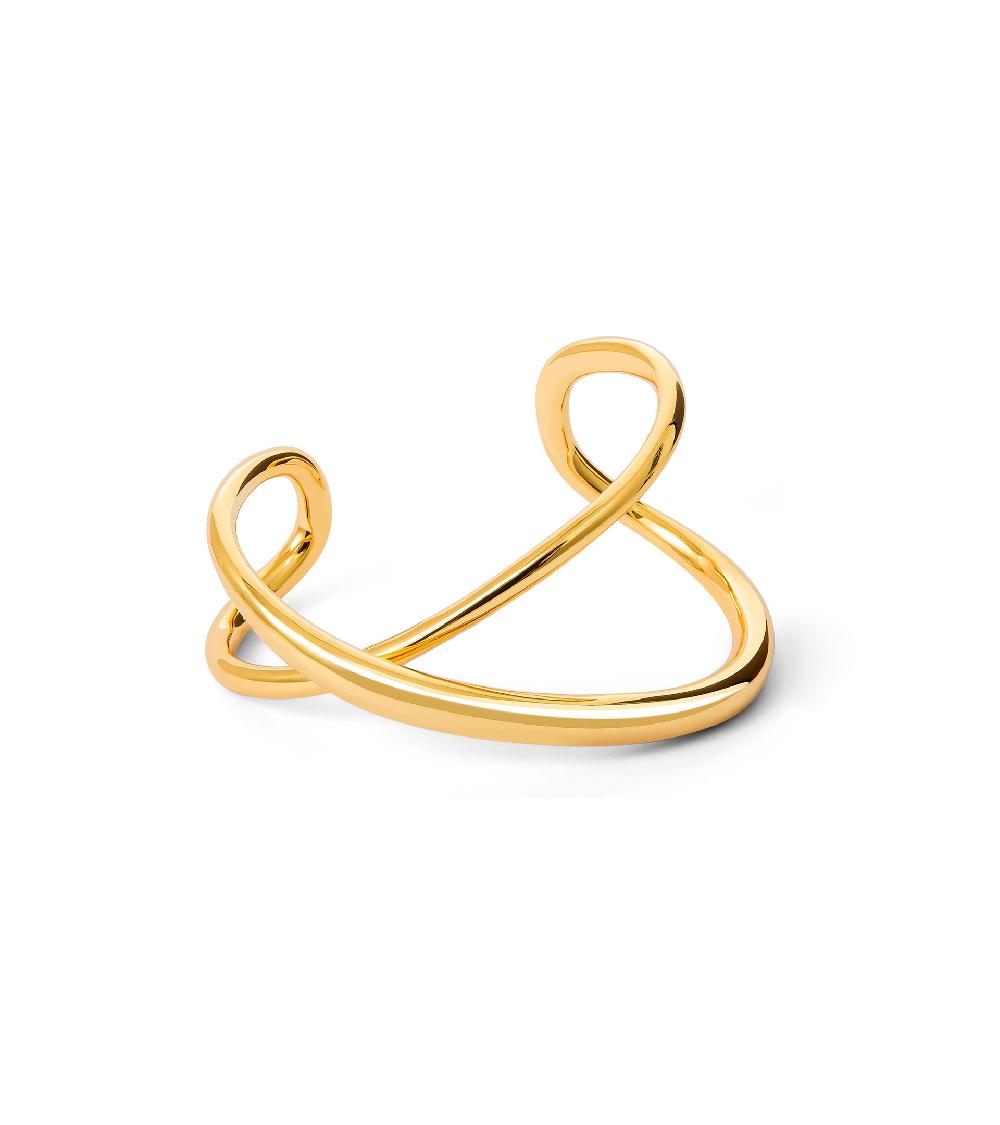 les basiles BRACELET MANCHETTE ELISABETH En laiton plaqué or 18 carats