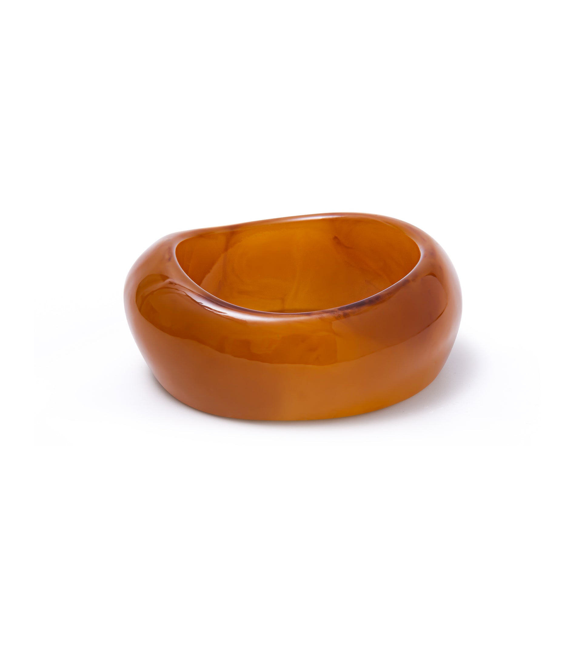 les basiles BRACELET MANCHETTE GAIL En acétate écaillé brun et de forme organique