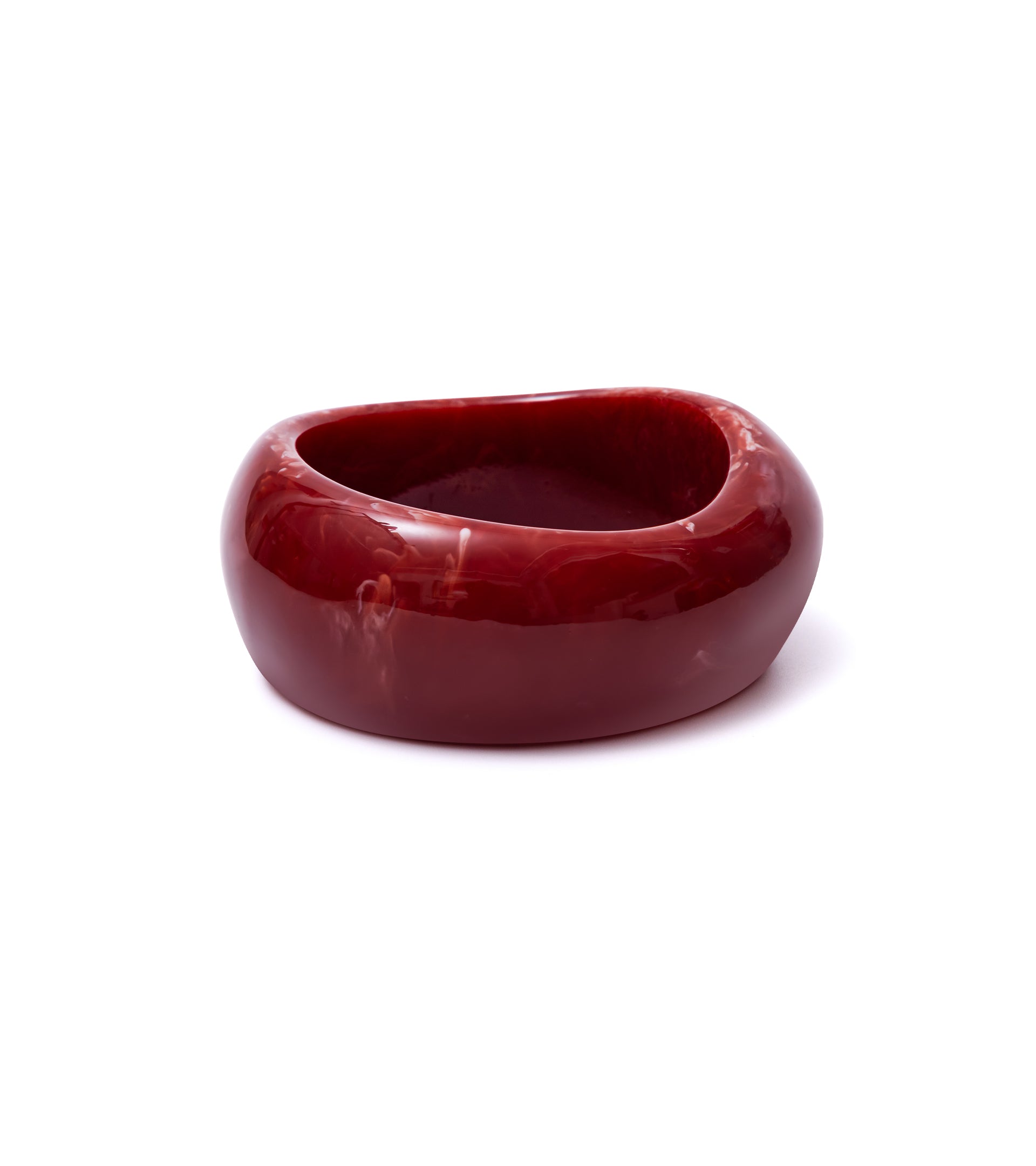 les basiles BRACELET MANCHETTE GAIL En acétate écaillé rouge et de forme organique