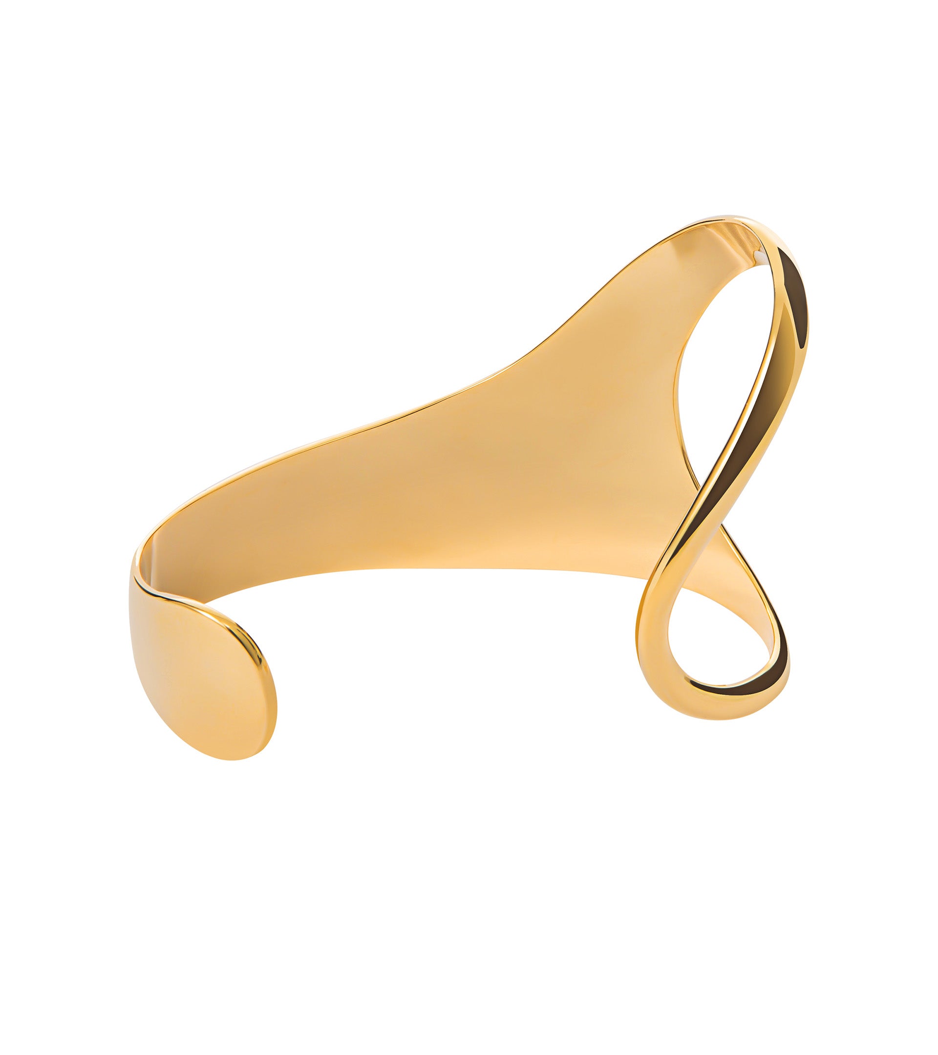 Les Basiles BRACELET MANCHETTE PENELOPE En Laiton Plaqué Or 18 Carats