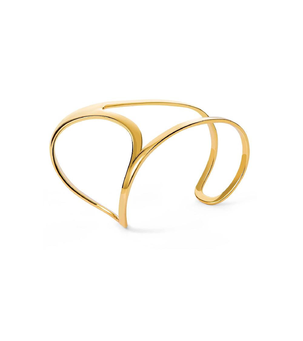 les basiles BRACELET MANCHETTE RAISSA En laiton plaqué or 18 carats