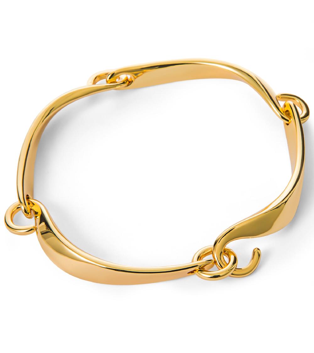 Les Basiles BRACELET PARIA En Laiton Plaqué Or 18 Carats