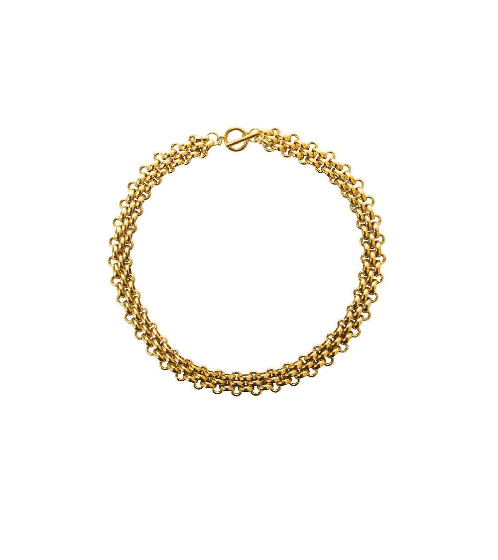 les basiles COLLIER CASSANDRA En acier 316L plaqué or 18 carats