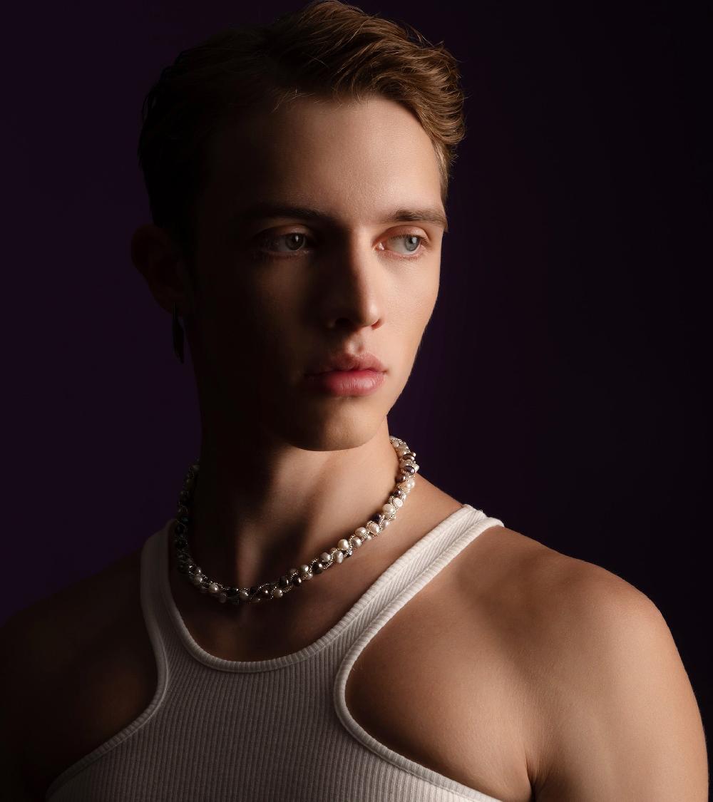 Les Basiles COLLIER CELESTIA En Perles Akoya Tricolores