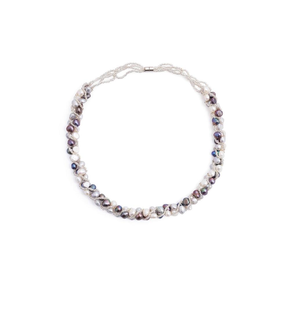 les basiles COLLIER CELESTIA En Perles Akoya tricolores