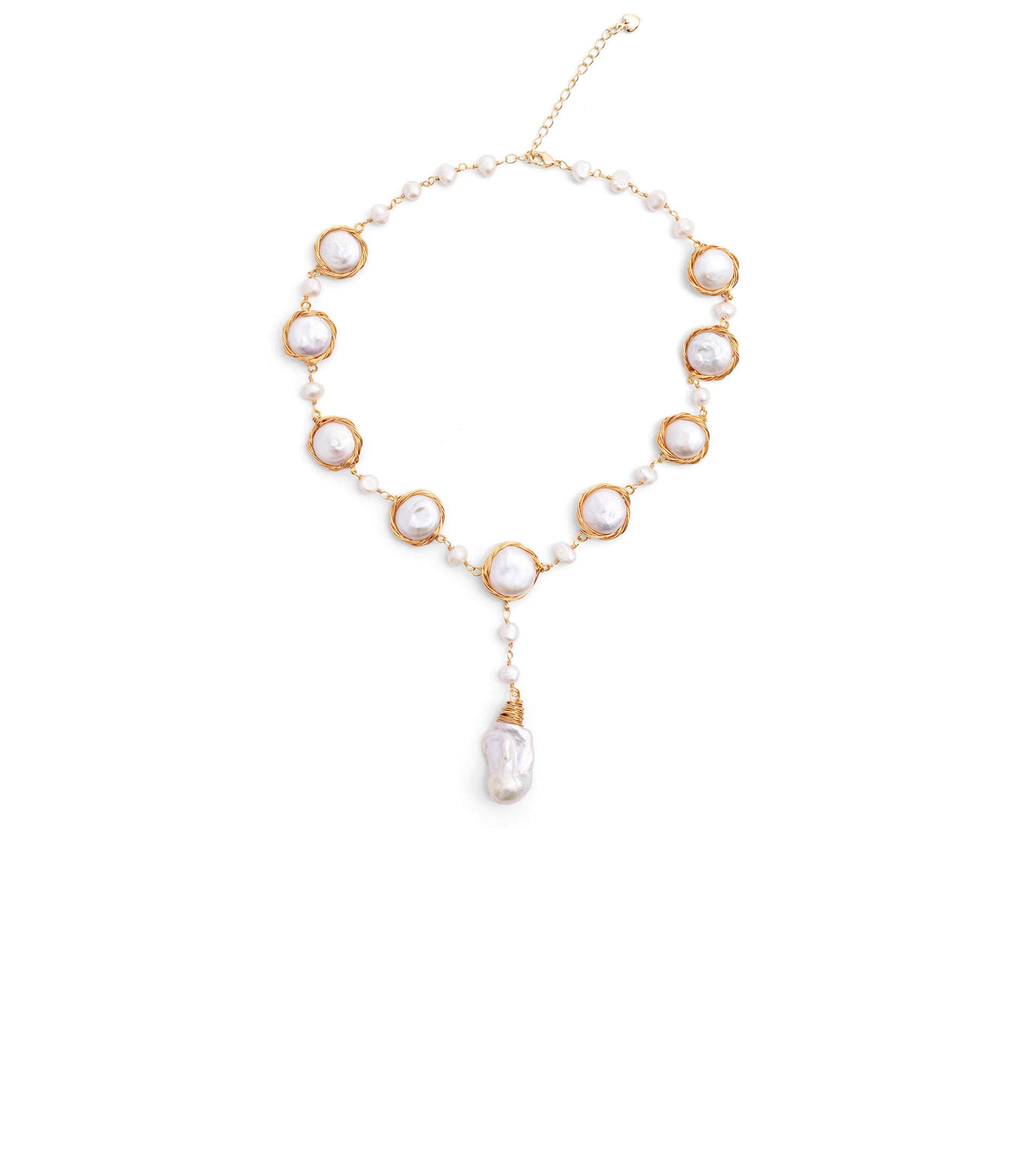 les basiles COLLIER DAMAS En Perles baroques montées sur fil de vermeil