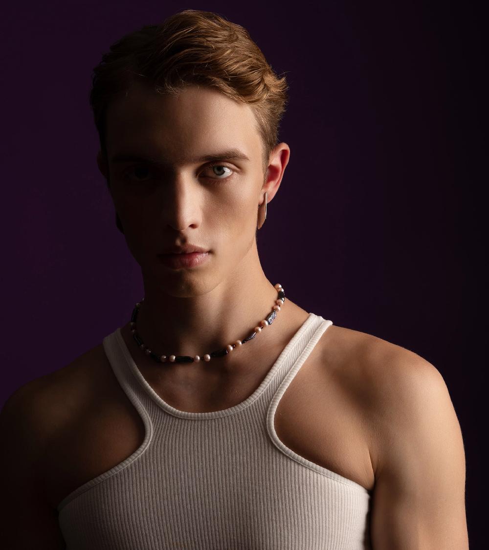 Les Basiles COLLIER DE LA MARQUISE En Perles Akoya Vieux Rose Et Perles Baroques Grises Montées Sur Argent Sterling 925