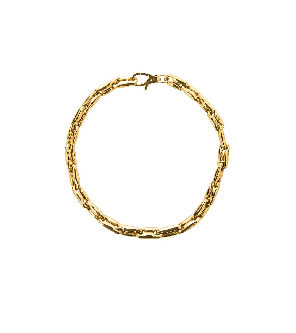 les basiles COLLIER DIVIA Acier 316L plaqué or 18 carats