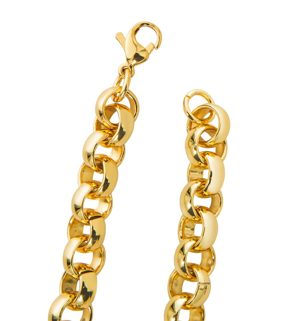 Les Basiles COLLIER GAIA Acier 316 L Plaqué Or 18 Carats