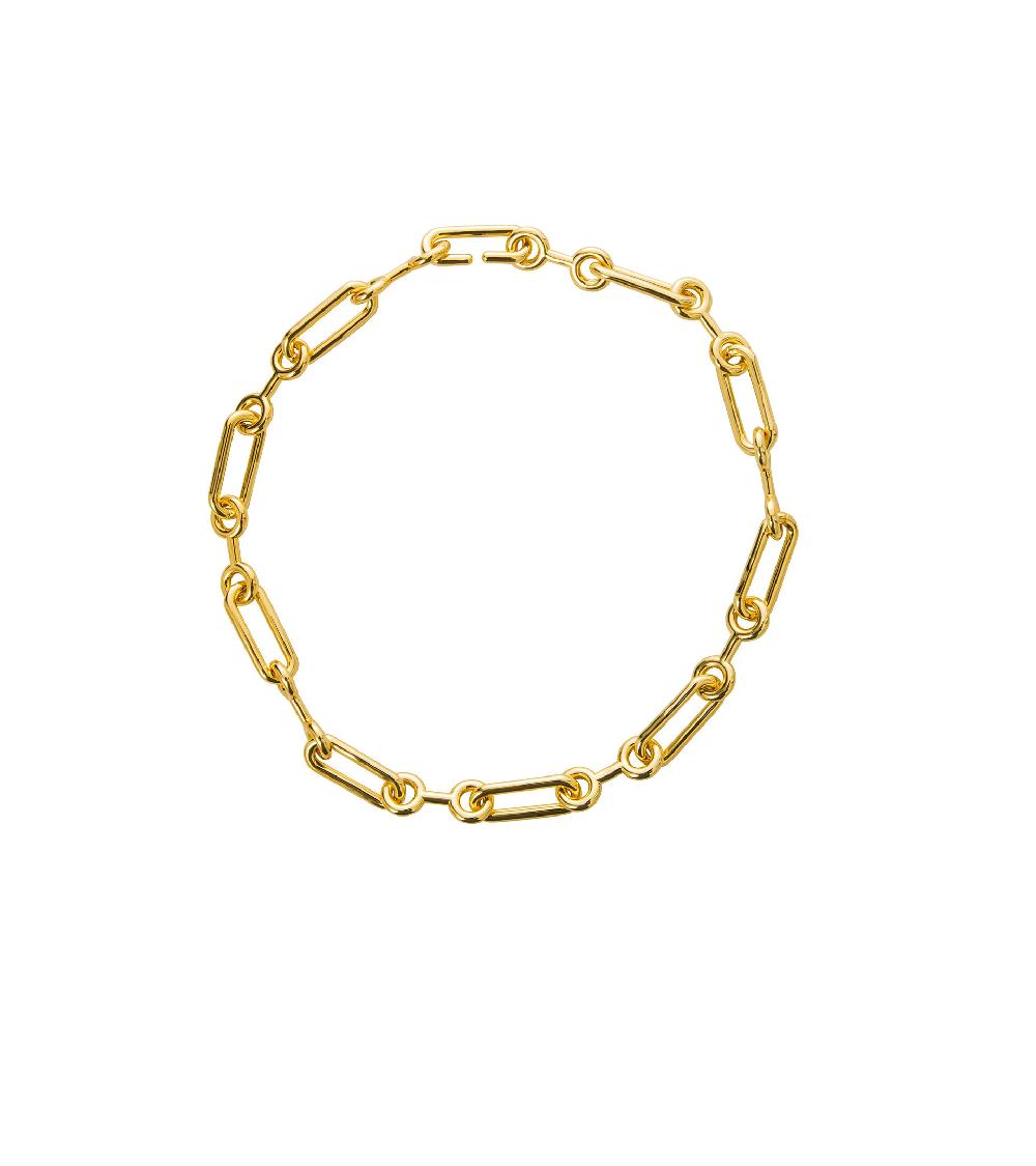 les basiles COLLIER INTERLOPE En laiton plaqué or 18 carats