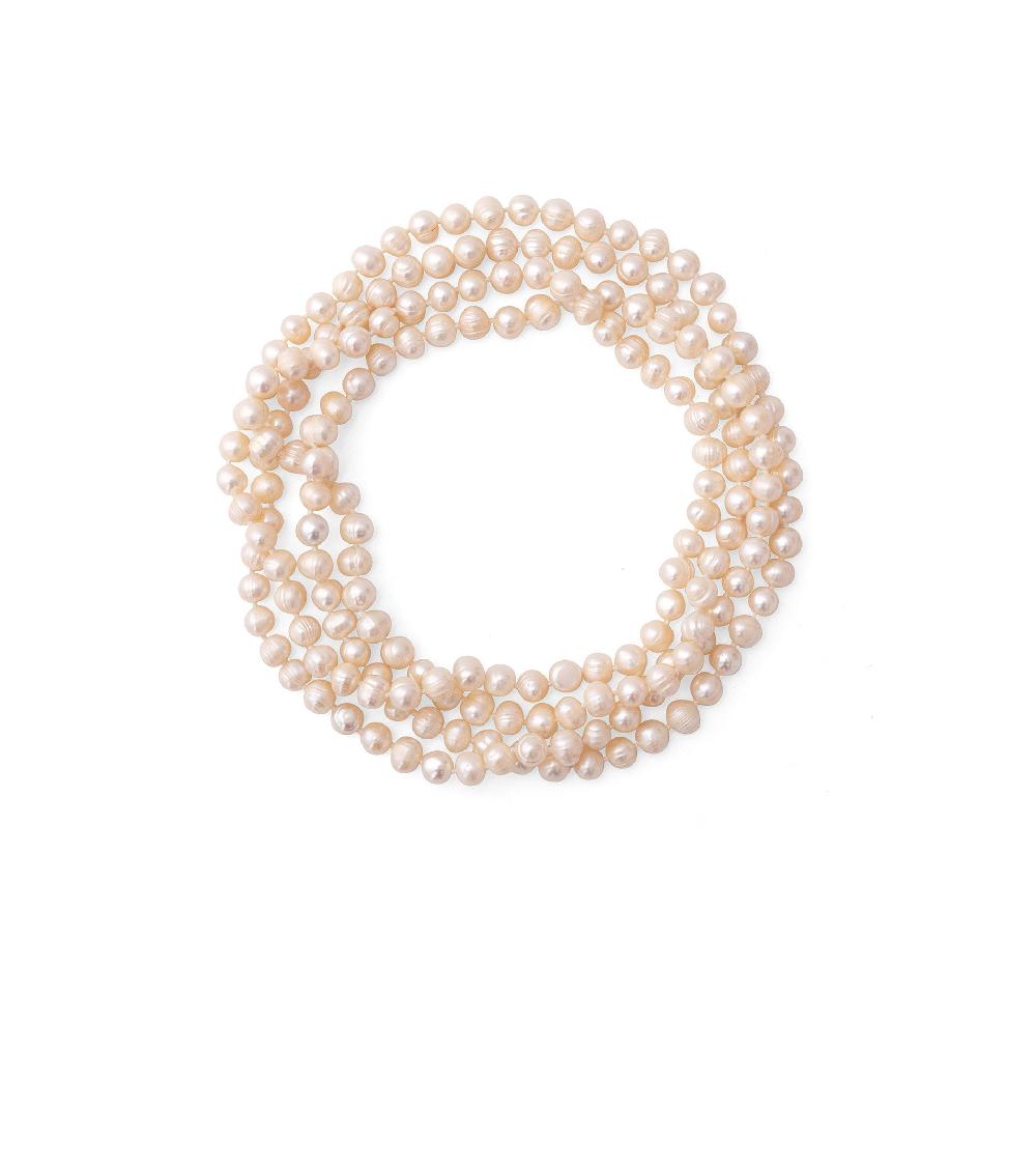 les basiles COLLIER SAUTOIRE ATHENAÏS En Perles d'Akoya blanches
