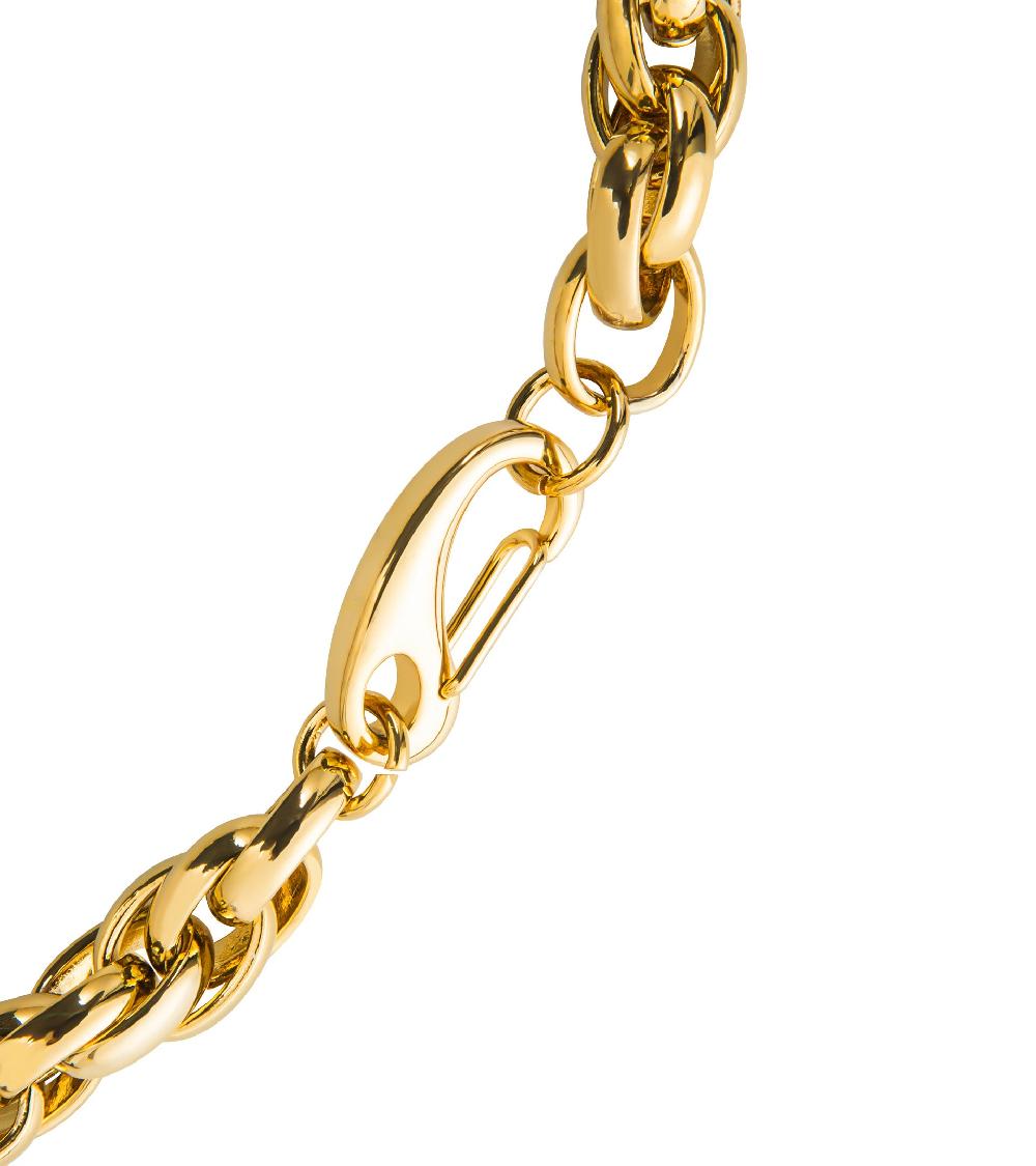 Les Basiles COLLIER YVET En Acier 316L Plaqué Or 18 Carats