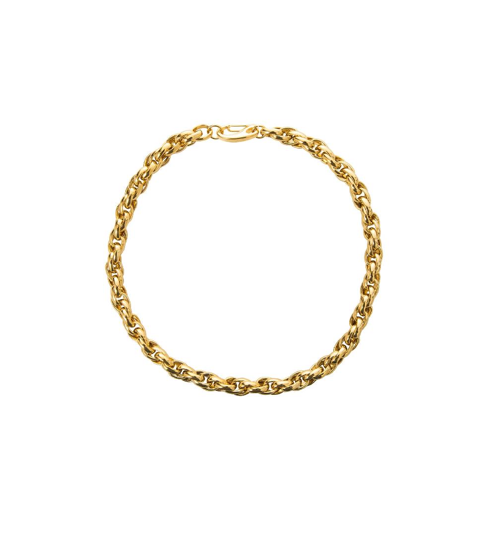 les basiles COLLIER YVET En acier 316L plaqué or 18 carats