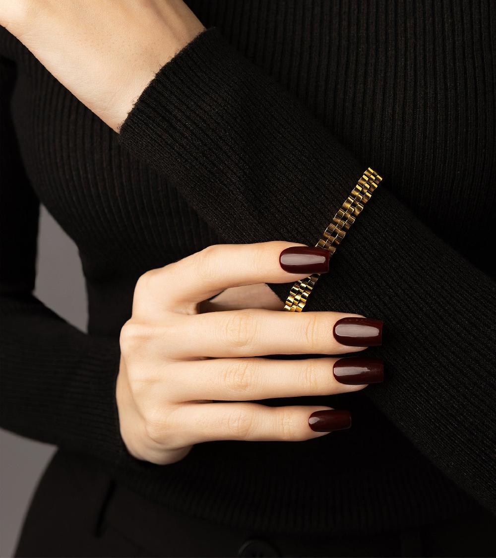 Les Basiles BRACELET TITIA En Acier 316L Plaqué Or