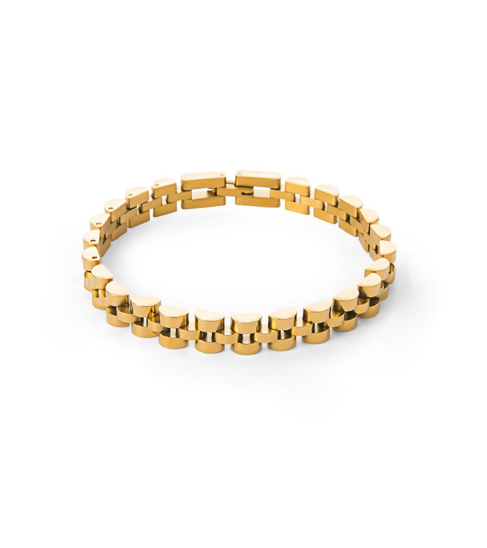 les basiles BRACELET TITIA En acier 316L plaqué or