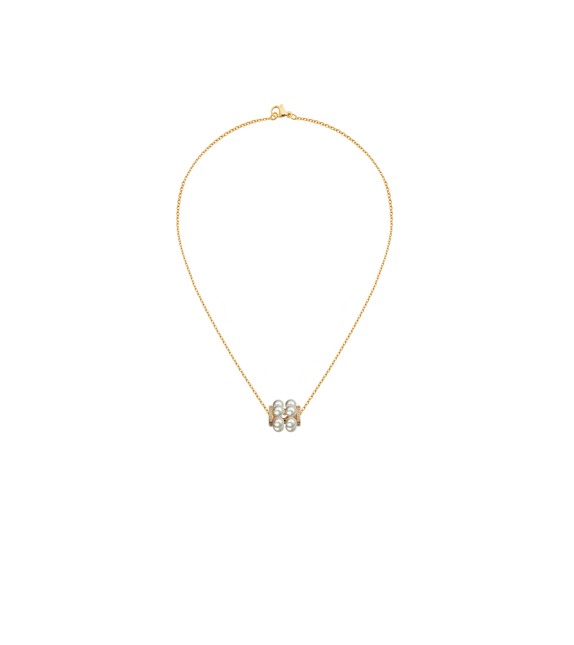 les basiles PENDENTIF LIVIA SEVERIA En Perles d'Akoya montées sur argent sterling 925 plaqué or 18 carats