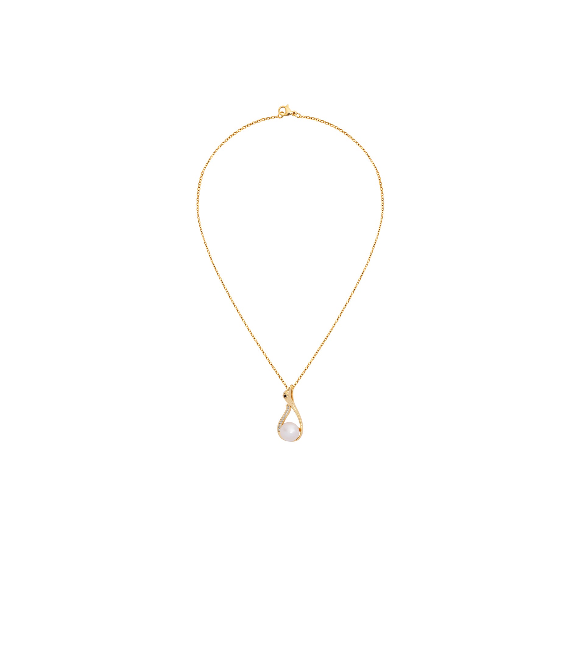 les basiles PENDENTIF PERLA AQUILIA En Perles d'Akoya montées sur argent sterling 925 plaqué or 18 carats