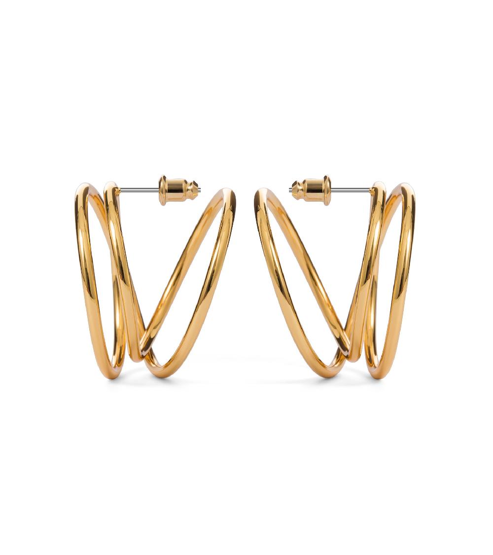 les basiles TAMIA EARRINGS En laiton plaqué or 18 carats