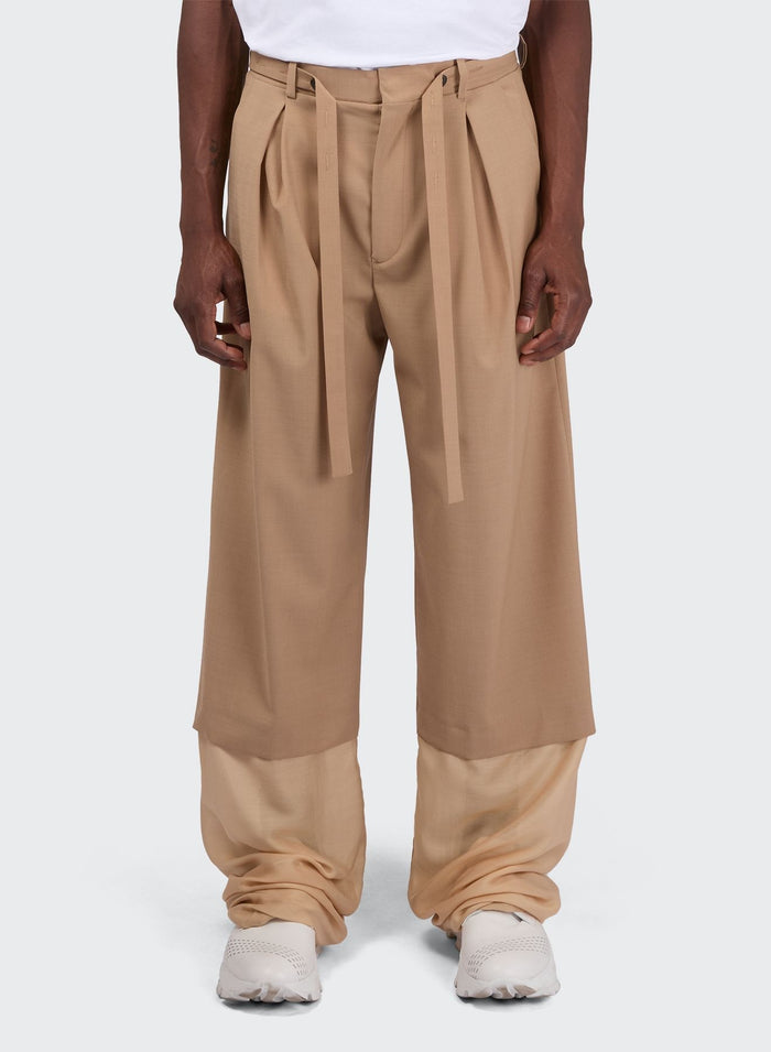Les Hommes 4 BUTTON TROUSER WITH COULISSE DOUBLE LAYERING