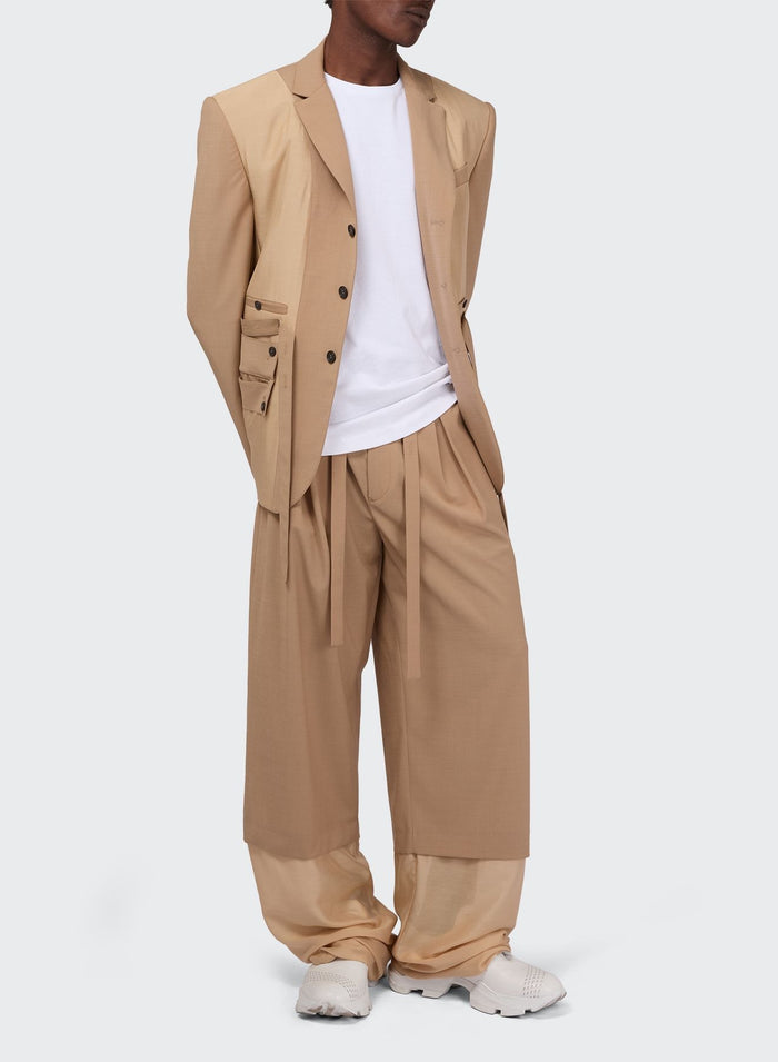 Les Hommes 4 BUTTON TROUSER WITH COULISSE DOUBLE LAYERING