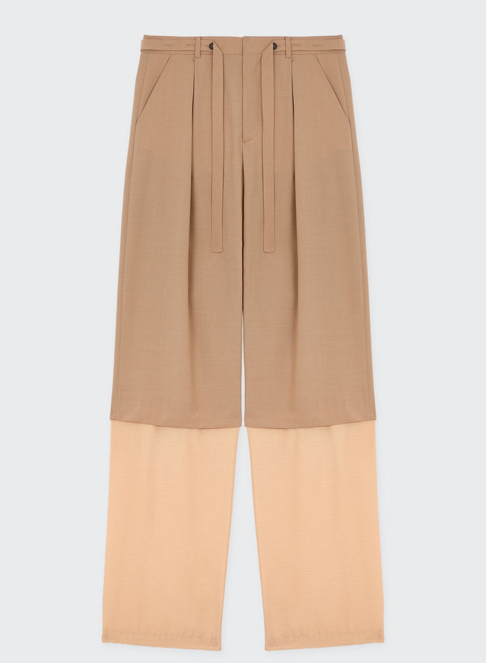 les hommes 4 BUTTON TROUSER WITH COULISSE DOUBLE LAYERING